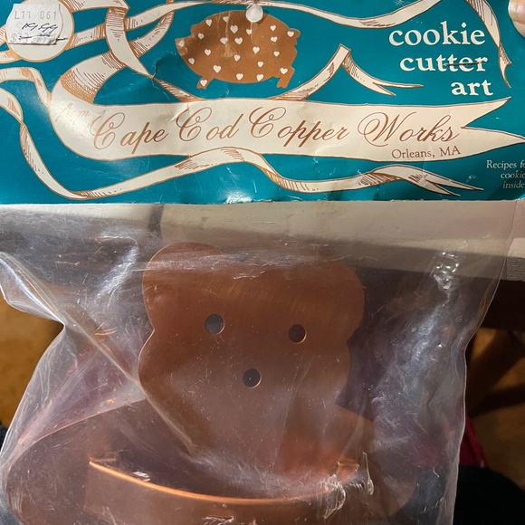 Cape Cod Copper Works Christmas Cookie Cutter Art Teddy Bear New Old Stock 7" - Picture 6 of 6